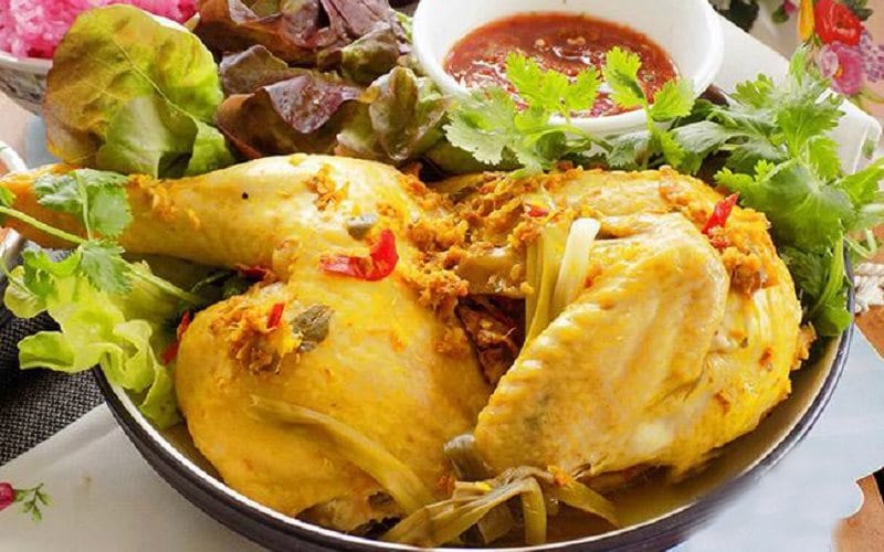 Gà Hấp Muối Gừng